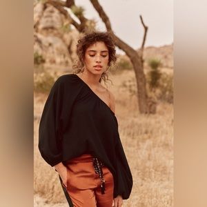 Eva Franco Two-tone Satin Joggers | Size L